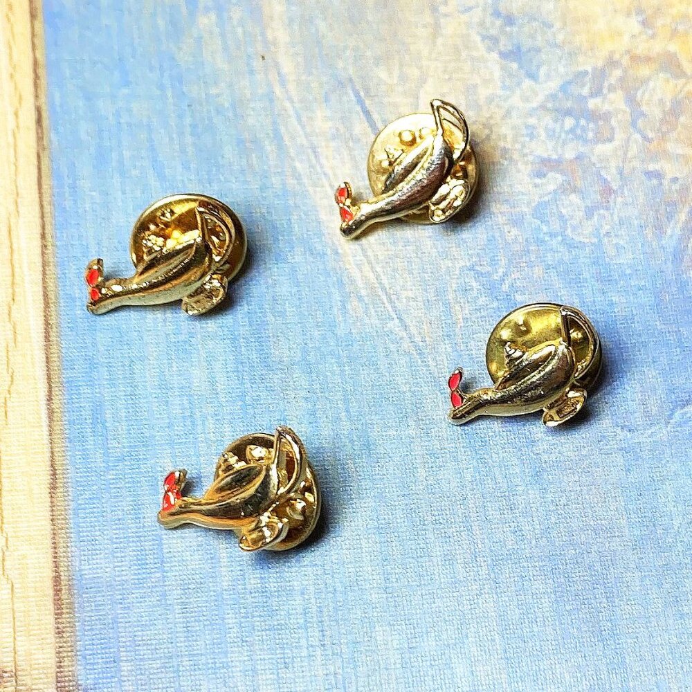 (4-PACK) GOLD MAGIC GENIE LAMP PINS LAPEL PIN ACCESSORIES UNISEX MEN'S WOMEN'S